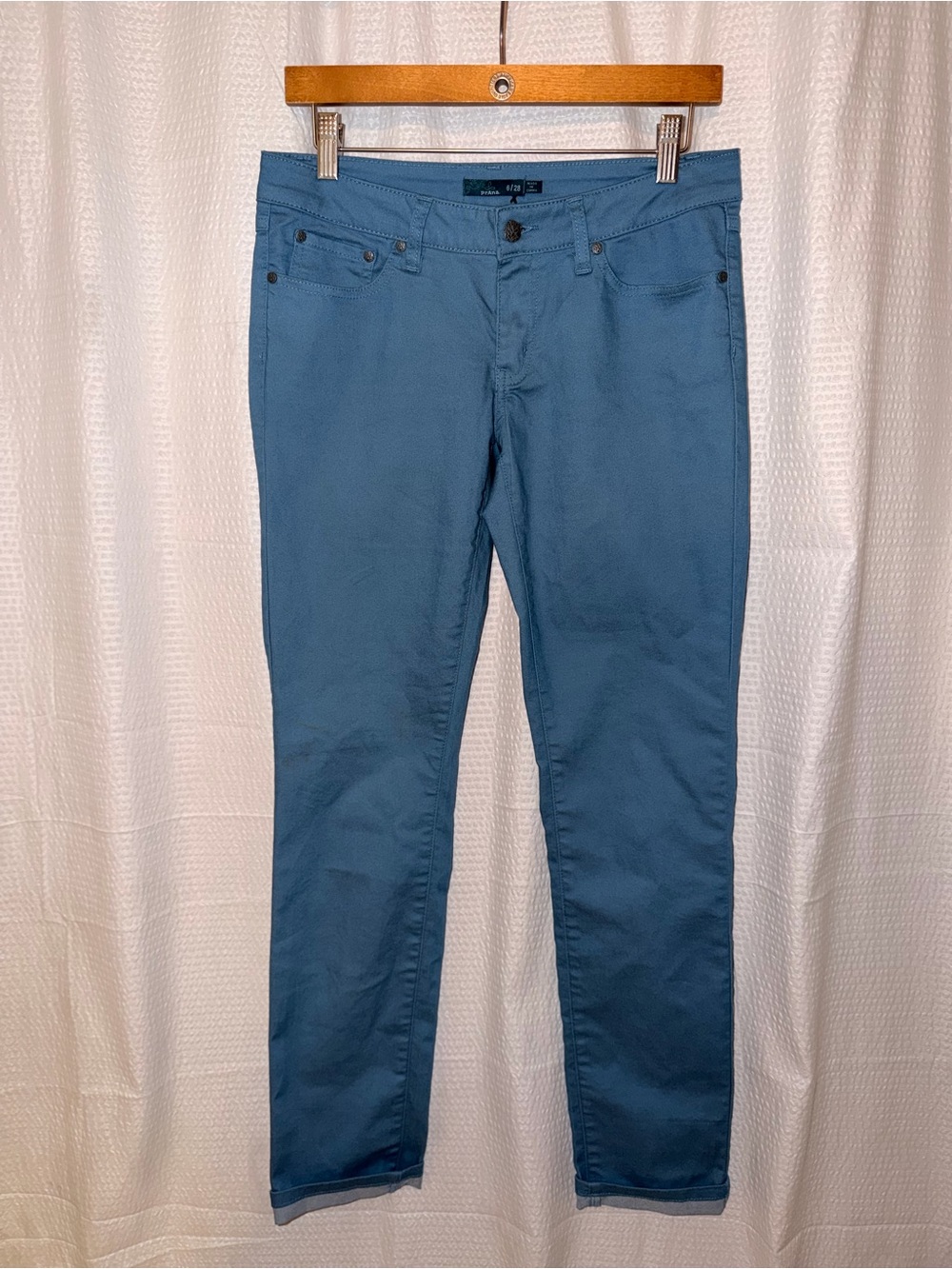 prAna Kara Stretch Denim Skinny Jeans Blue Size 6 / 28 Great Condition - Picture 2 of 6